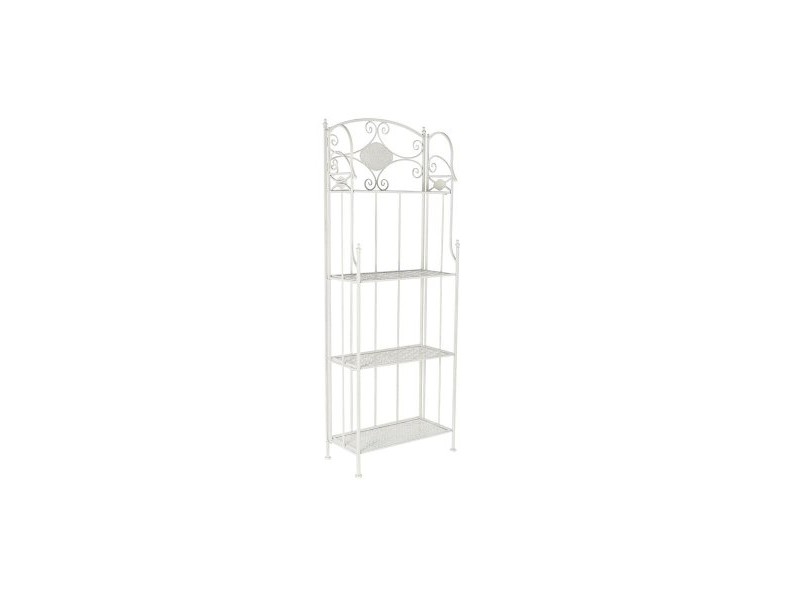 Лавица Home ESPRIT Бял Метал 4 Рафтове 61 x 29 x 163,5 cm