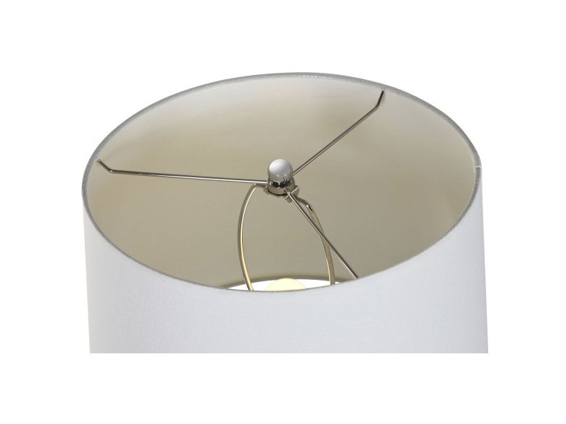 Лампион Home ESPRIT Бял Сребрист 50 W 220 V 35 x 35 x 150 cm (3 Части)