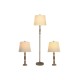 Лампион Home ESPRIT Кафяв Сметана 50 W 220 V 38 x 38 x 150 cm (3 Части)