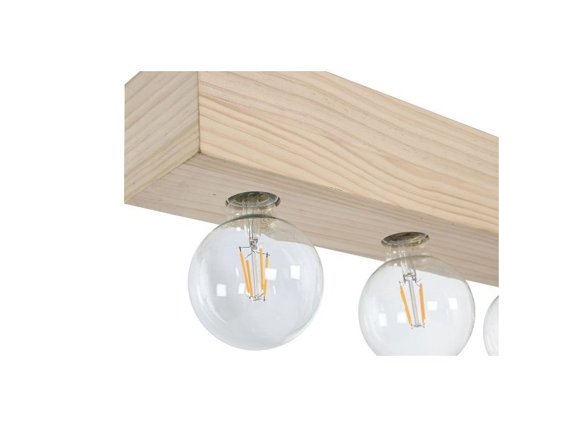 Полилей Home ESPRIT Бял Черен Светло кафяв Дървен 50 W 80 x 10 x 30 cm Полилей Home ESPRIT Бял Черен Светло кафяв Дървен 50 W 80 x 10 x 30 cm