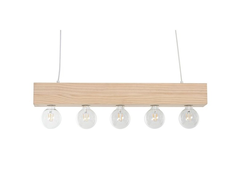 Полилей Home ESPRIT Бял Черен Светло кафяв Дървен 50 W 80 x 10 x 30 cm Полилей Home ESPRIT Бял Черен Светло кафяв Дървен 50 W 80 x 10 x 30 cm