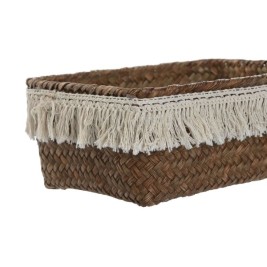 Игра на Кошници Home ESPRIT Естествено влакно Boho Износени 23 x 17 x 10 cm