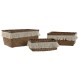 Игра на Кошници Home ESPRIT Естествено влакно Boho Износени 23 x 17 x 10 cm