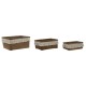 Игра на Кошници Home ESPRIT Естествено влакно Boho Износени 23 x 17 x 10 cm