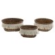 Игра на Кошници Home ESPRIT Естествено влакно Boho Износени 16 x 16 x 6 cm