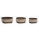 Игра на Кошници Home ESPRIT Естествено влакно Boho Износени 16 x 16 x 6 cm