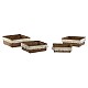 Игра на Кошници Home ESPRIT Естествено влакно Boho Износени 26 x 26 x 10 cm