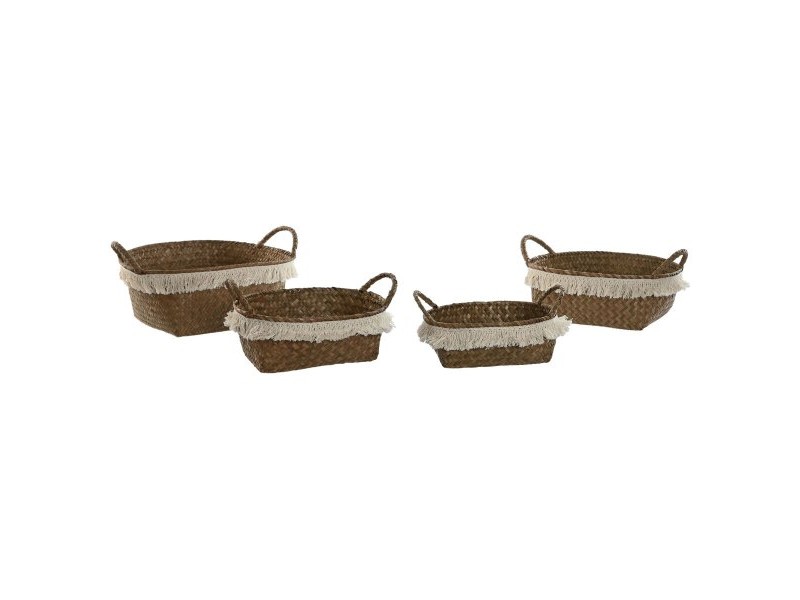 Игра на Кошници Home ESPRIT Естествено влакно Boho Износени 33 x 25 x 15 cm Игра на Кошници Home ESPRIT Естествено влакно Boho Износени 33 x 25 x 15 cm