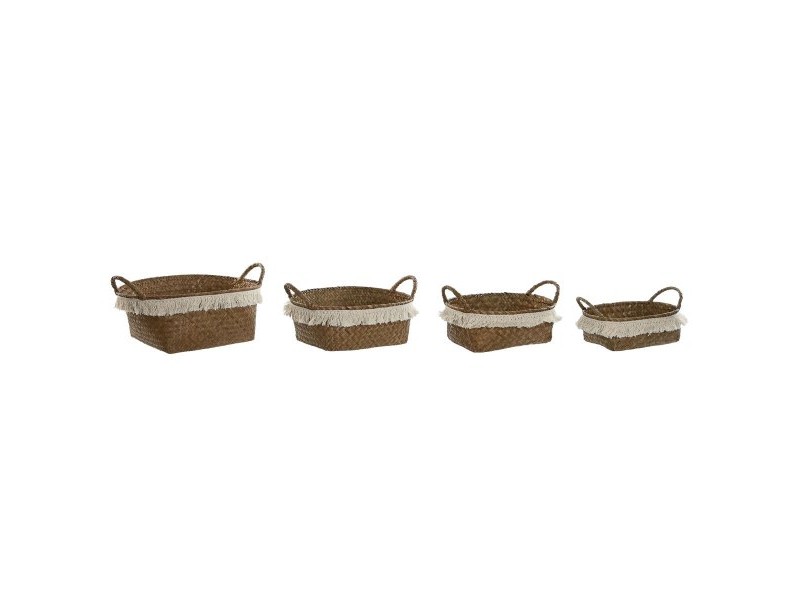 Игра на Кошници Home ESPRIT Естествено влакно Boho Износени 33 x 25 x 15 cm Игра на Кошници Home ESPRIT Естествено влакно Boho Износени 33 x 25 x 15 cm