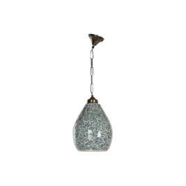 Полилей Home ESPRIT Зелен Небесно синьо Метал Кристал 25 W 23 x 23 x 66 cm (2 броя)
