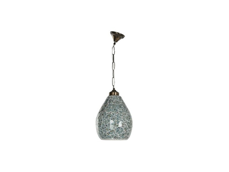Полилей Home ESPRIT Зелен Небесно синьо Метал Кристал 25 W 23 x 23 x 66 cm (2 броя)