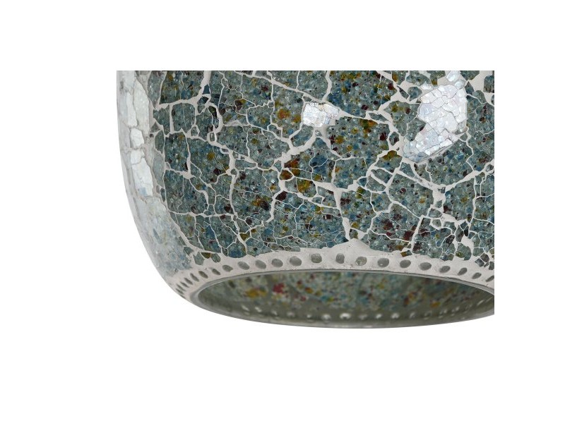 Полилей Home ESPRIT Зелен Небесно синьо Метал Кристал 25 W 23 x 23 x 66 cm (2 броя)
