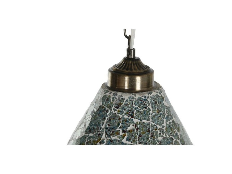 Полилей Home ESPRIT Зелен Небесно синьо Метал Кристал 25 W 23 x 23 x 66 cm (2 броя)