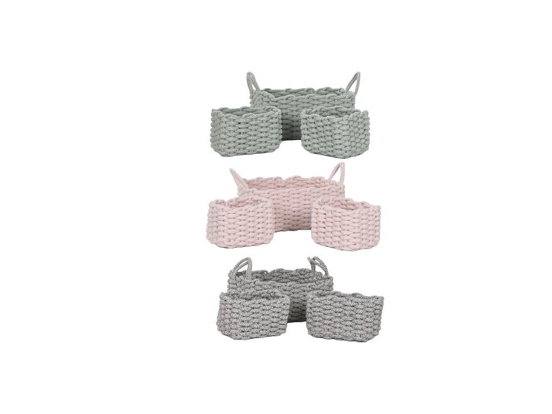 Игра на Кошници Home ESPRIT Въже 32 x 25 x 15 cm