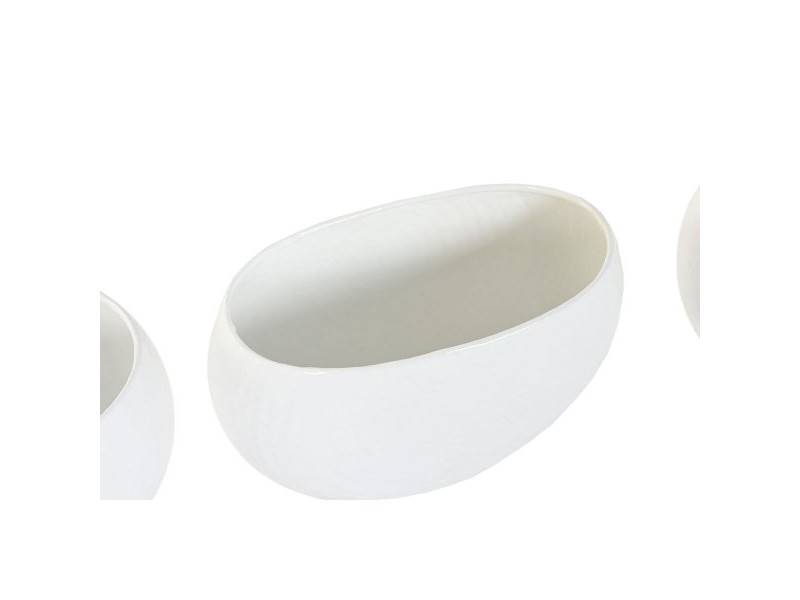 Саксия Home ESPRIT Бял Алуминий 54 x 24 x 36 cm 54 x 25 x 36 cm (5 броя)