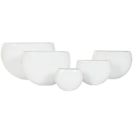 Саксия Home ESPRIT Бял Алуминий 54 x 24 x 36 cm 54 x 25 x 36 cm (5 броя)