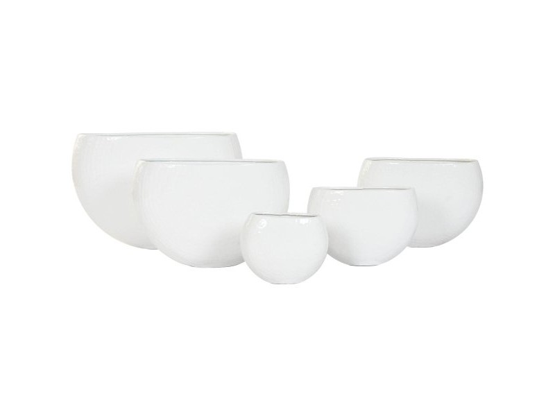 Саксия Home ESPRIT Бял Алуминий 54 x 24 x 36 cm 54 x 25 x 36 cm (5 броя)