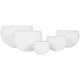 Саксия Home ESPRIT Бял Алуминий 54 x 24 x 36 cm 54 x 25 x 36 cm (5 броя)