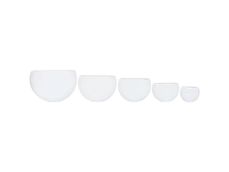 Саксия Home ESPRIT Бял Алуминий 54 x 24 x 36 cm 54 x 25 x 36 cm (5 броя)