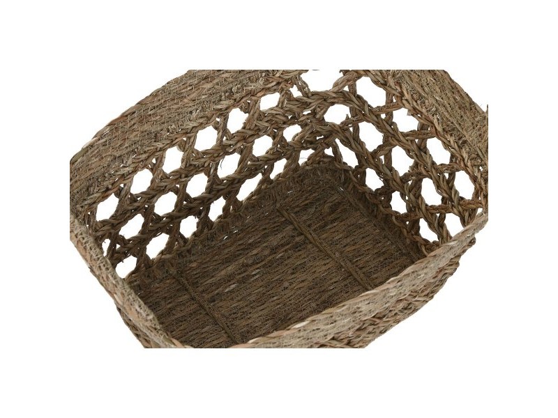 Игра на Кошници Home ESPRIT Морска трева Тропически 45 x 35 x 35 cm