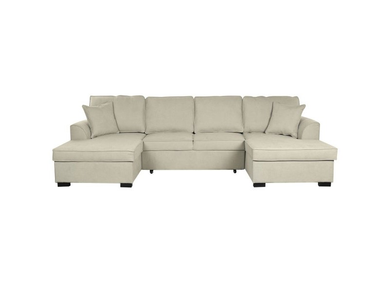 Разтегателен диван Home ESPRIT От пясък Модерен 298 x 154 x 92 cm