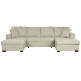 Разтегателен диван Home ESPRIT От пясък Модерен 298 x 154 x 92 cm