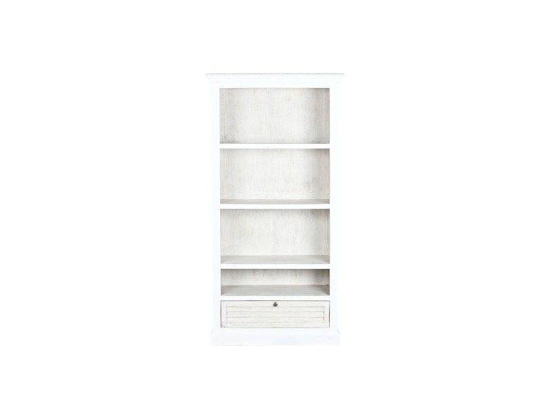 Лавица Home ESPRIT Бял Дърво манго 90 x 40 x 180 cm