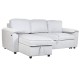 Разтегателен диван Home ESPRIT Светло сив Модерен 220 x 153 x 88 cm
