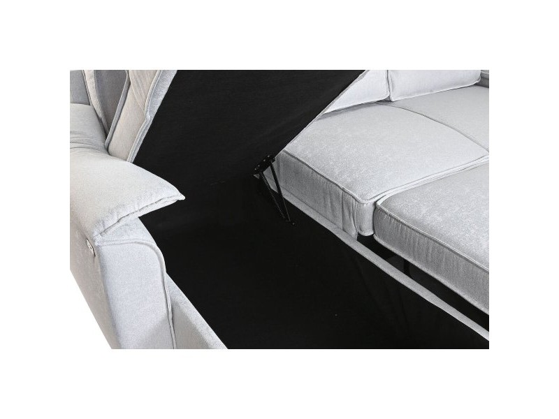 Разтегателен диван Home ESPRIT Светло сив Модерен 220 x 153 x 88 cm