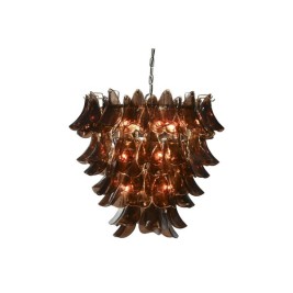 Полилей Home ESPRIT Кафяв Сребрист Кристал Стомана 25 W 80 x 80 x 80 cm