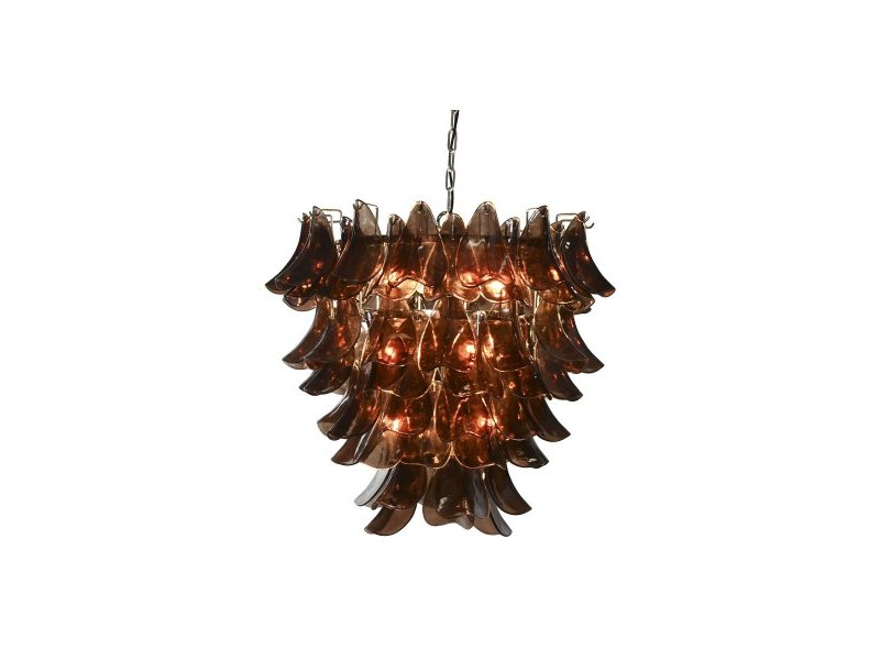 Полилей Home ESPRIT Кафяв Сребрист Кристал Стомана 25 W 80 x 80 x 80 cm