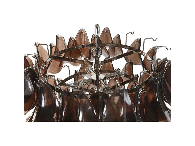 Полилей Home ESPRIT Кафяв Сребрист Кристал Стомана 25 W 80 x 80 x 80 cm