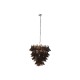 Полилей Home ESPRIT Кафяв Сребрист Кристал Стомана 25 W 80 x 80 x 80 cm