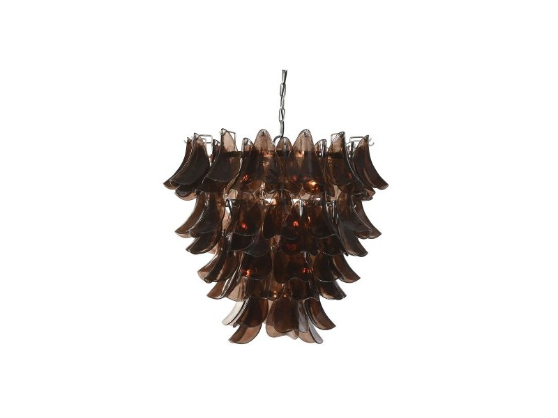 Полилей Home ESPRIT Кафяв Сребрист Кристал Стомана 25 W 80 x 80 x 80 cm