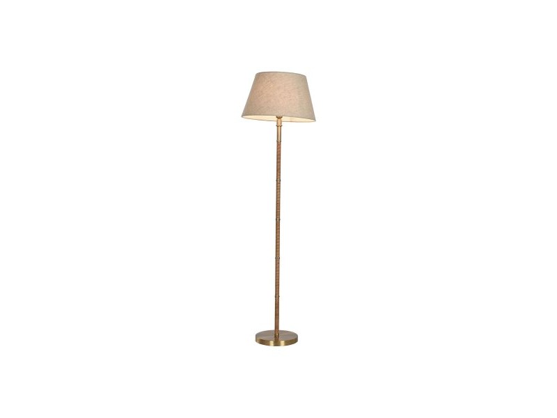 Лампион Home ESPRIT Бежов Златен Естествен 50 W 220 V 42 x 42 x 154 cm
