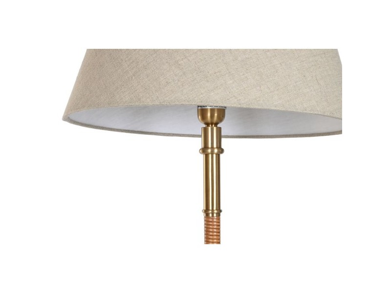 Лампион Home ESPRIT Бежов Златен Естествен 50 W 220 V 42 x 42 x 154 cm