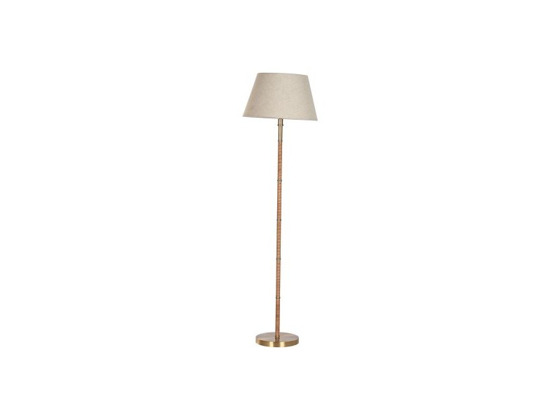 Лампион Home ESPRIT Бежов Златен Естествен 50 W 220 V 42 x 42 x 154 cm