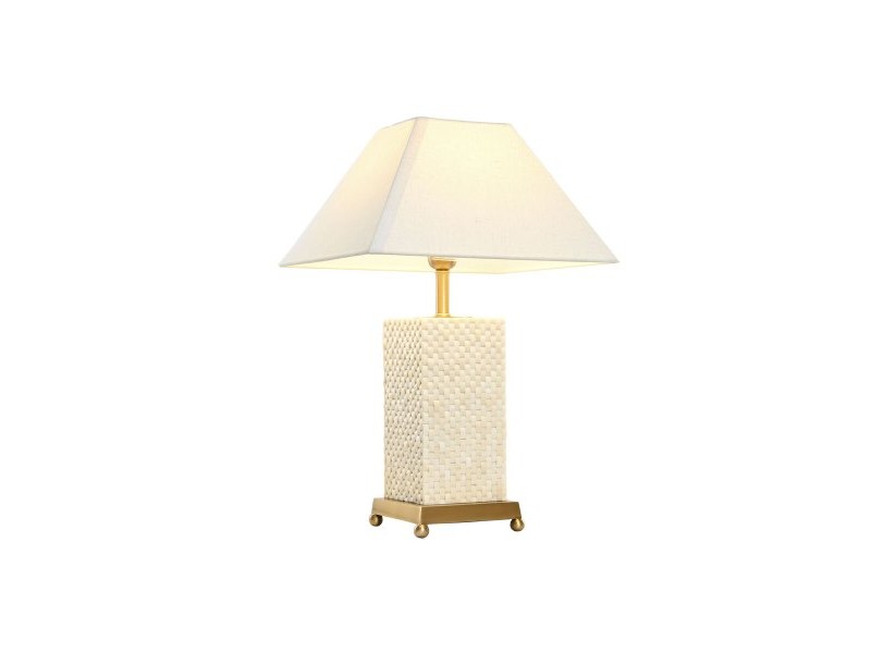 Настолна лампа Home ESPRIT Бял Бежов Златен 50 W 220 V