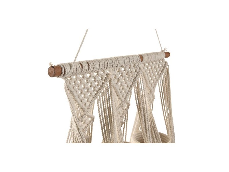 Саксия Home ESPRIT Памук Дървен Град 46 x 2 x 93 cm