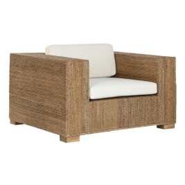 Градинско кресло Home ESPRIT Бял Естествен 117 x 92 x 65 cm