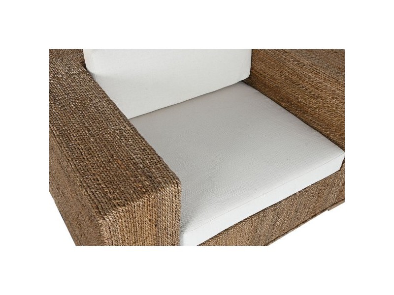 Градинско кресло Home ESPRIT Бял Естествен 117 x 92 x 65 cm