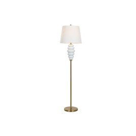 Лампион Home ESPRIT Бял Златен 220 V 43 x 43 x 170 cm