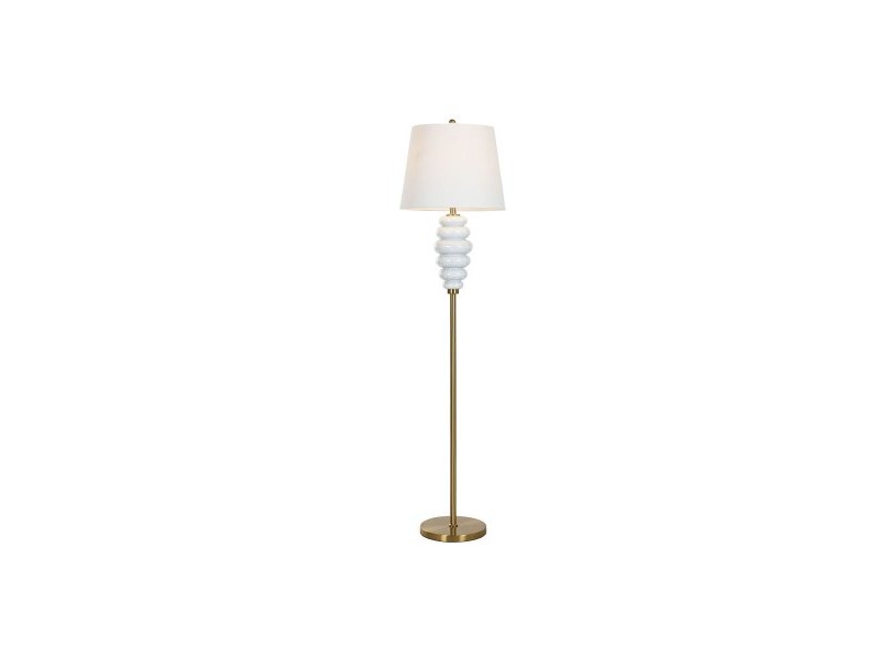 Лампион Home ESPRIT Бял Златен 220 V 43 x 43 x 170 cm