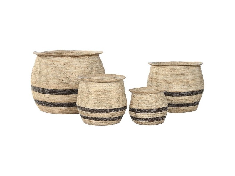 Саксия Home ESPRIT Кафяв влакно Арабин 60 x 60 x 52 cm (4 броя)