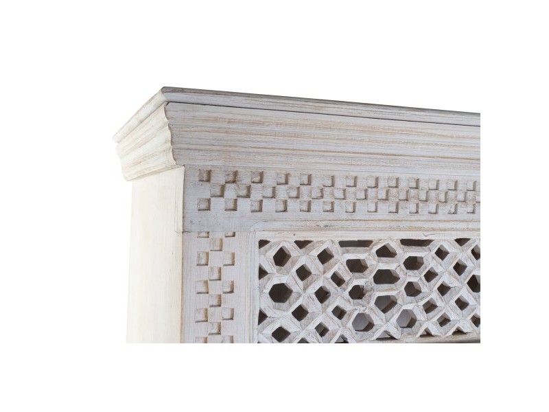 Лавица Home ESPRIT Бял Дърво манго Дървен MDF 180 x 40 x 200 cm