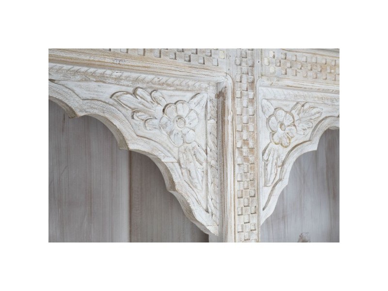Лавица Home ESPRIT Бял Дърво манго Дървен MDF 180 x 40 x 200 cm
