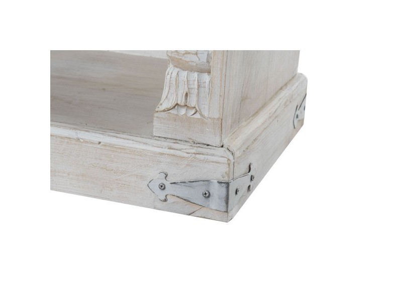 Лавица Home ESPRIT Бял Дърво манго Дървен MDF 180 x 40 x 200 cm