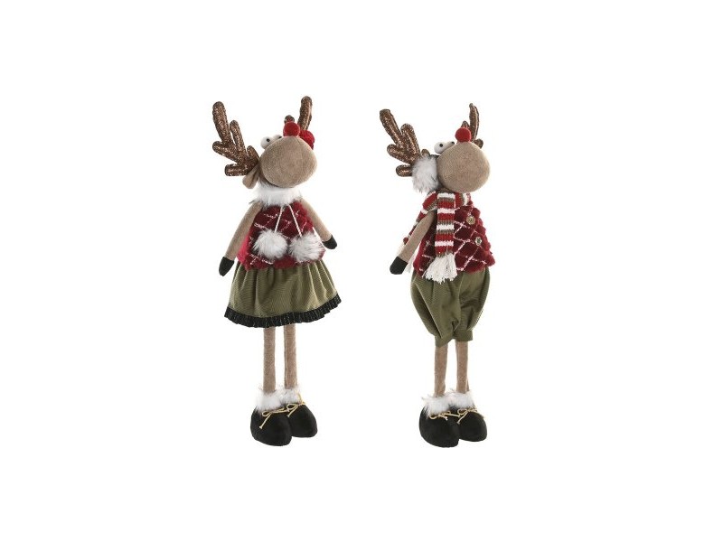 Коледна Украса Home ESPRIT Кафяв Червен Зелен Царица 23 x 16 x 41 cm (2 броя)