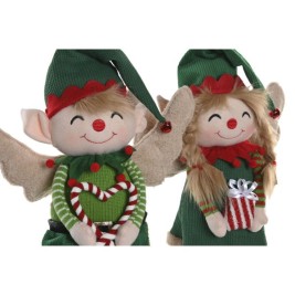 Коледна Украса Home ESPRIT Червен Зелен Елф 31 X 13 X 53 CM (2 броя)
