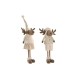 Коледна Украса Home ESPRIT Бял Бежов 25 x 18 x 44 cm (2 броя)